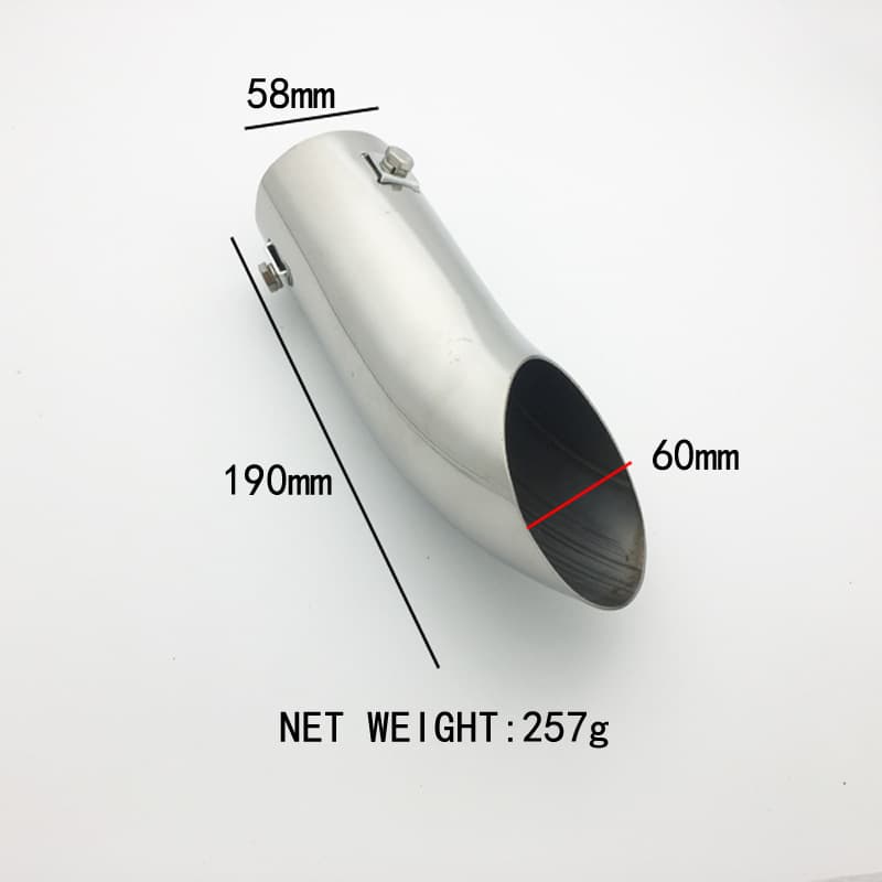 MUFFLER TAIL Universal Exhaust Pipe Universal Tailpipe Stainless Steel Muffler Exhaust Cover Elbow Exhaust Pipe