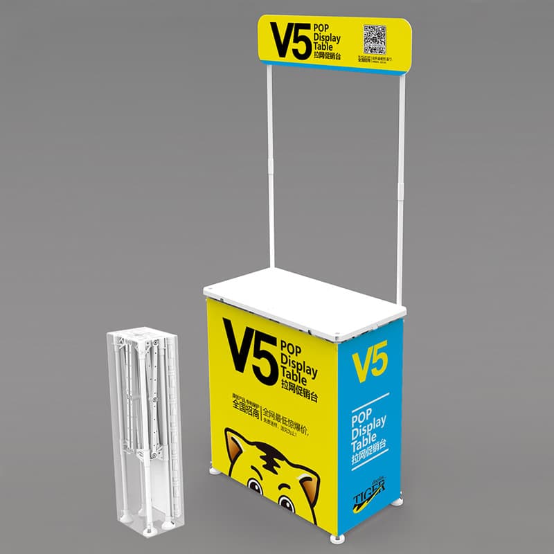 Promotion Table V5 New Plastic-Steel Promotion Table with Matching Graphic Folding Pull-Up Promotion Table