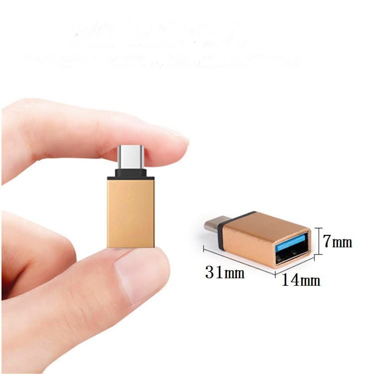 Aluminum Alloy OTG Adapter, Type-C USB 3.0 Android Plug for Phones, Computers, Tablets, Car Adapter