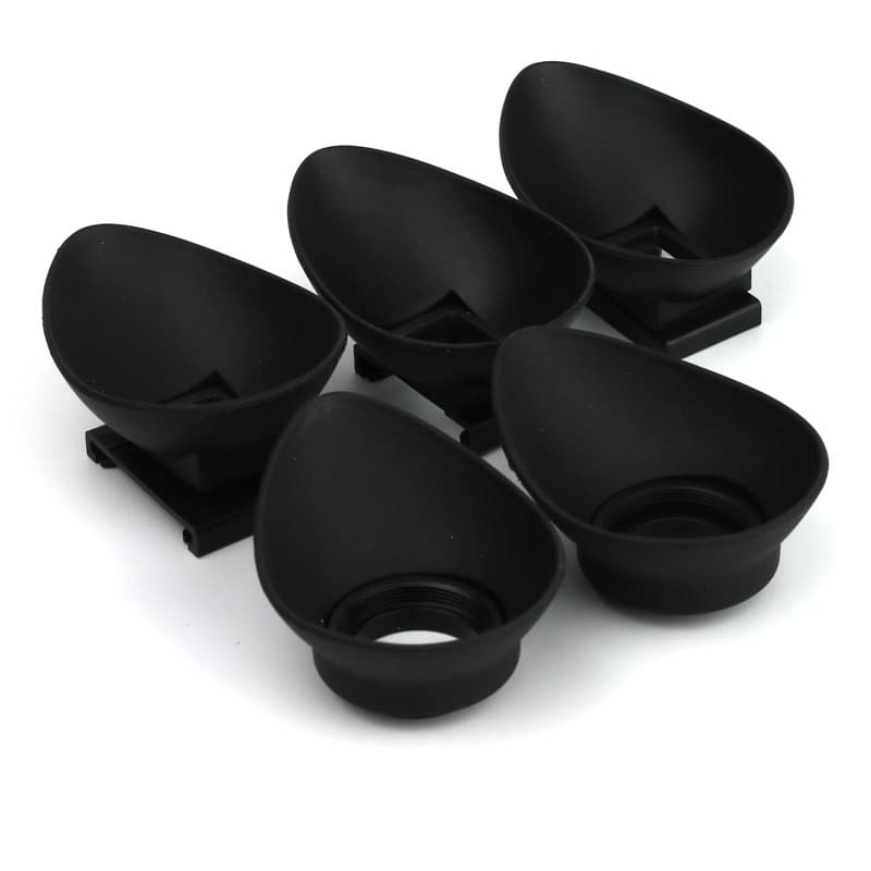 Square SLR camera eyecups (18mm/22mm), round SLR camera viewfinder eyepieces (19mm/22mm).
