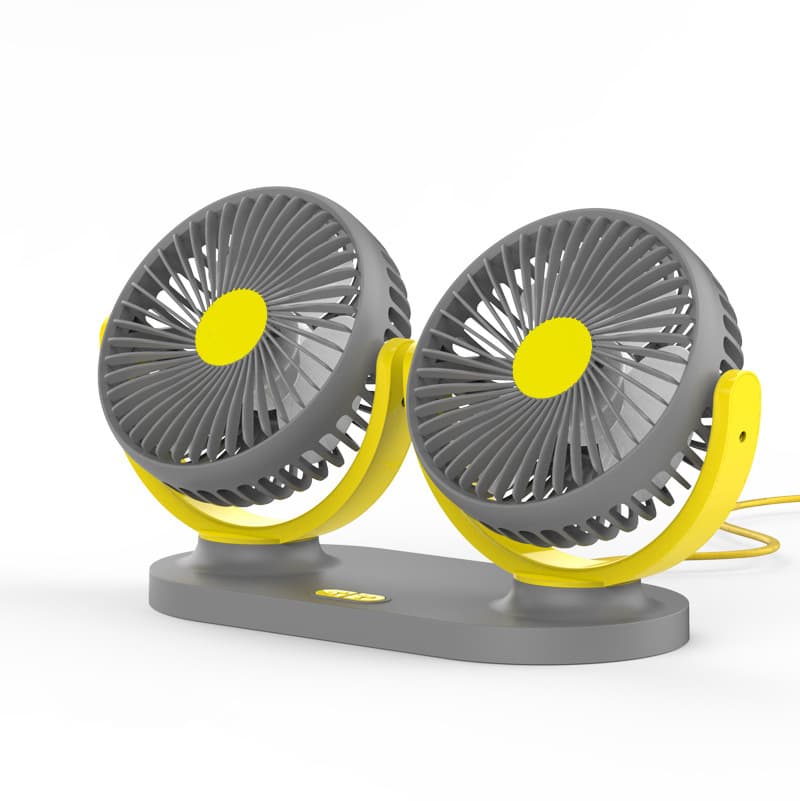 Home Fan 12V 24V Car Fan USB Mini Fan Silent Truck Dual Head Fan Wholesale Export
