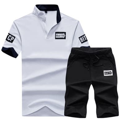 New Summer Short Sleeve T-Shirt for Teens, Men's Sports Set with Advertising Print, Wholesale from Factory - Main Push