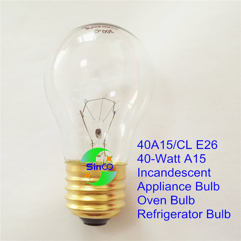40A15/CL 110V-120V 40W E26 oven bulb, Appliance Bulb, American standard bulb.