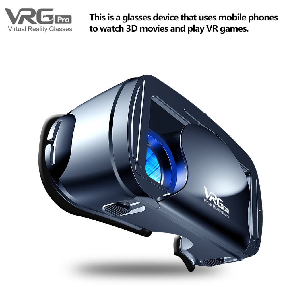 3D Helmet Virtual Reality VR Glasses for 5-7" Mobile