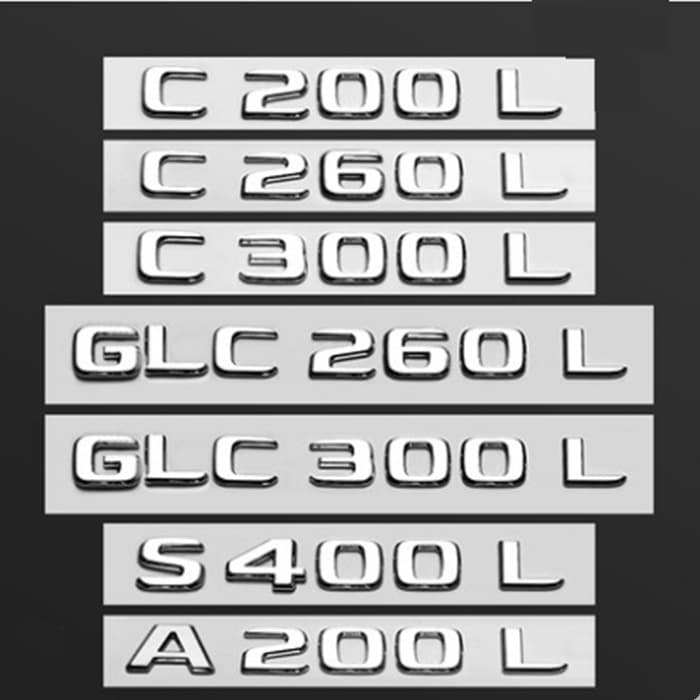 New Mercedes-Benz C-Class E-Class S-Class Word Label Number and Letter Car Sticker Rear Box Displacement Car Label GLC45 C63