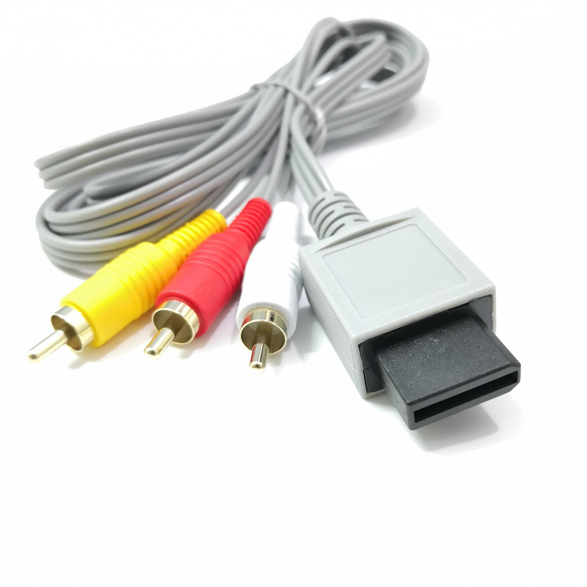 Wii AV Cable for Nintendo Wii Console, 1.8m Wii AV Cable High-Definition Video Cable Gold-Plated