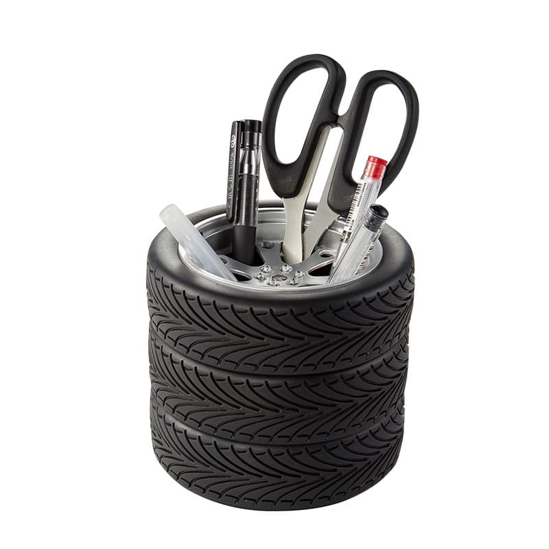 Cross-Border Amazon Office Pen Holder Creative Tire Cup Cover Rubber Can Cover Office Supplies Desktop Storage