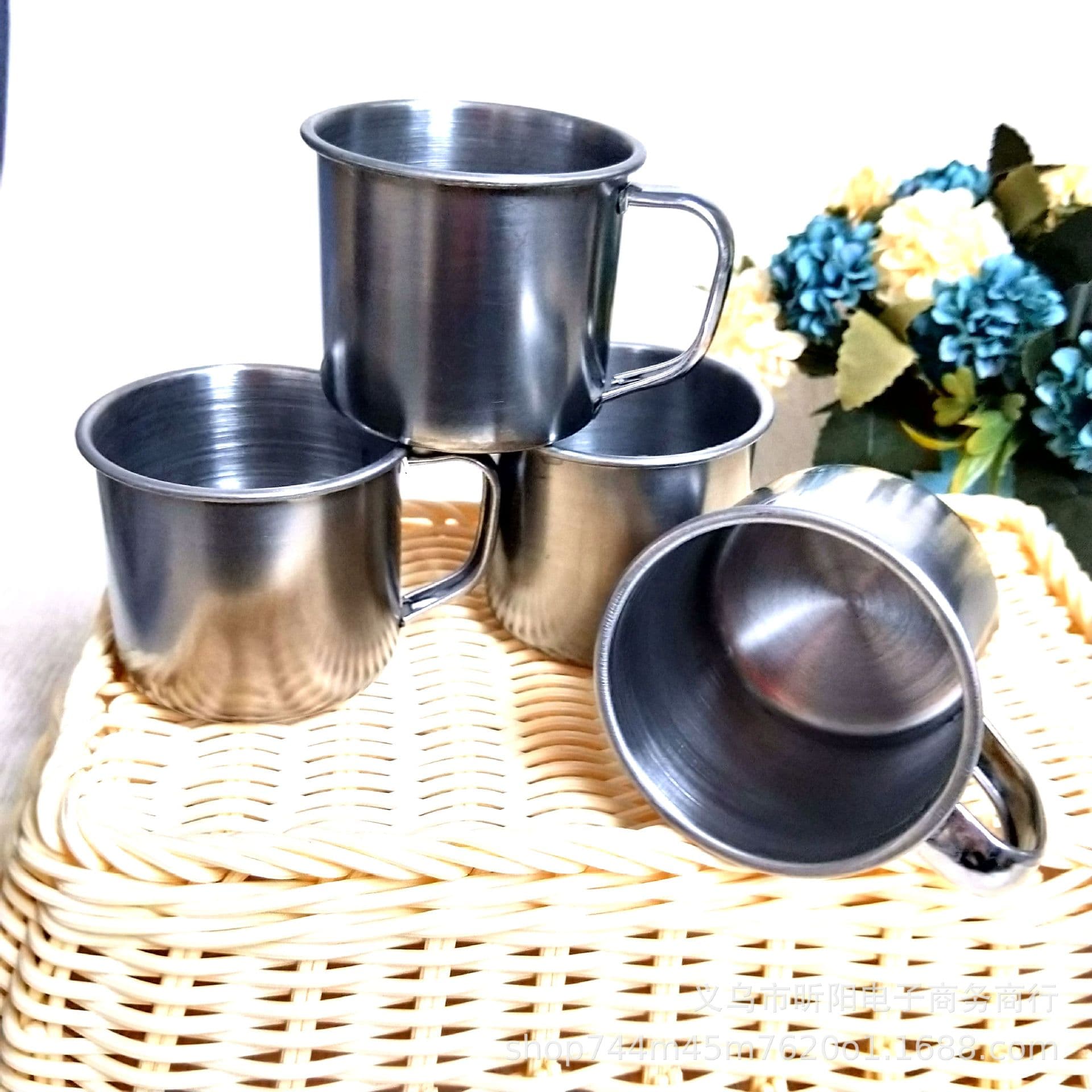 Polished Steel Cups - Small Shot Glasses, Tea Cups, Metal Mini Cups - Wholesale for $1-$2
