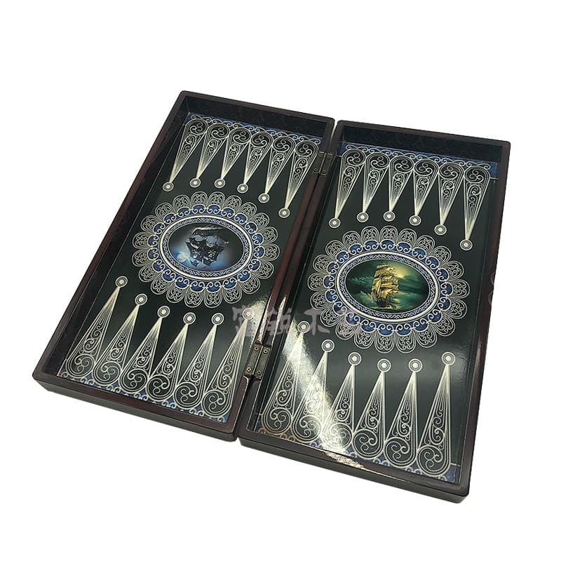 Manufacturer Customized Western Double-Way Chess International Army Chess Board Box Portable Foldableing Go Gift Wooden Box Customized