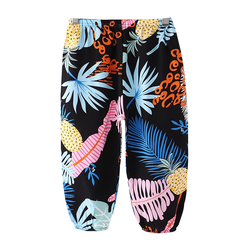 Kids Mosquito Pants Girls Lantern Pants Cotton Silk Boys Cartoon Long Pants Toddler