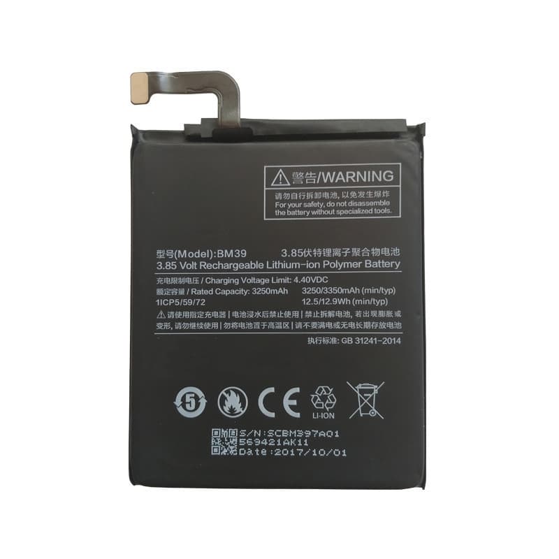 Compatible with Xiaomi Mi 6 Battery Mi 6 Battery BM39 Phone Battery