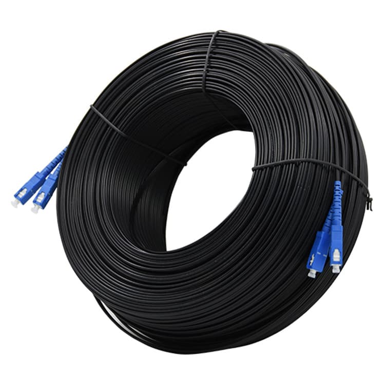 Low insertion loss 2-core 4-ended drop cable patch cord SC-SC single-mode fiber optic patch cord High stability telecom-grade fiber optic cable