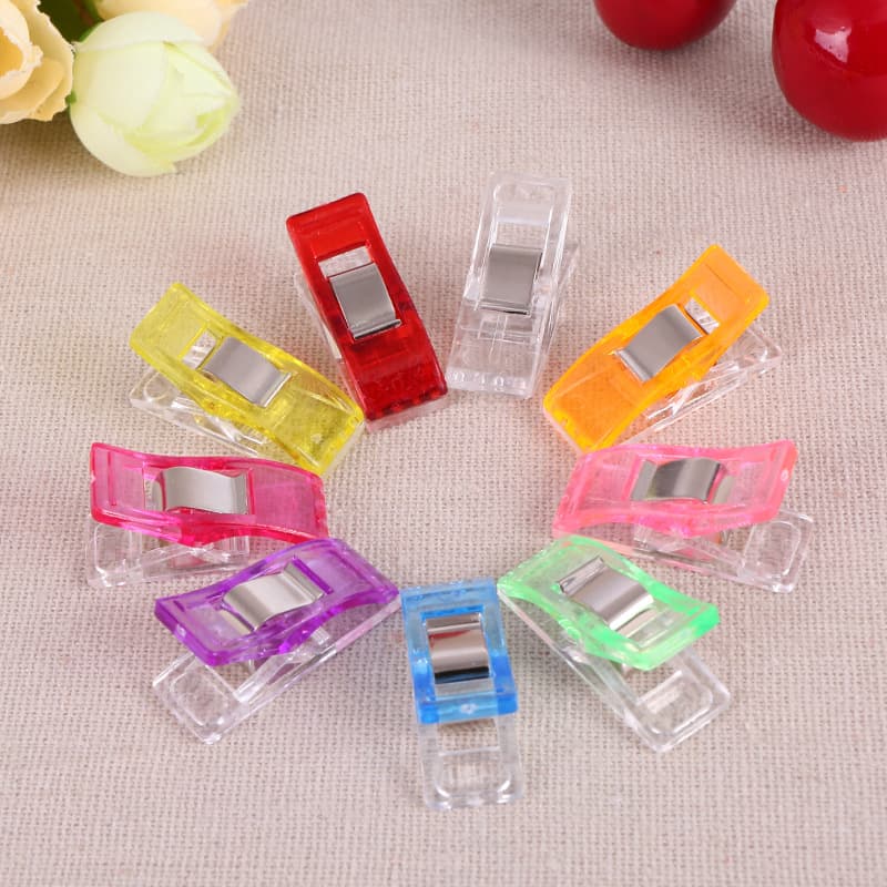 Edge Clip Axe Clip Colored Plastic Clips Fixed Scale Clips Office Snack Clip Sewing Patchwork Clips
