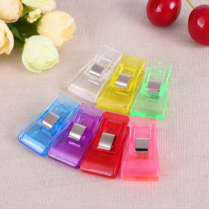 New Cross-border Positioning Edge-bound Clips White Red Plastic Colorful Axe Clips 33 Patchwork Fixed Medium Sewing Clips