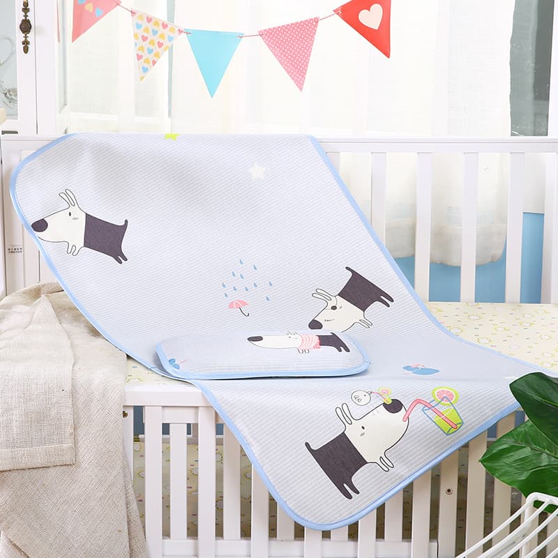 Children's Ice Silk Printed Cooling Mat Type A Washable Kindergarten Summer Infant Small Bed Cooling Pad Expedited Supply Available