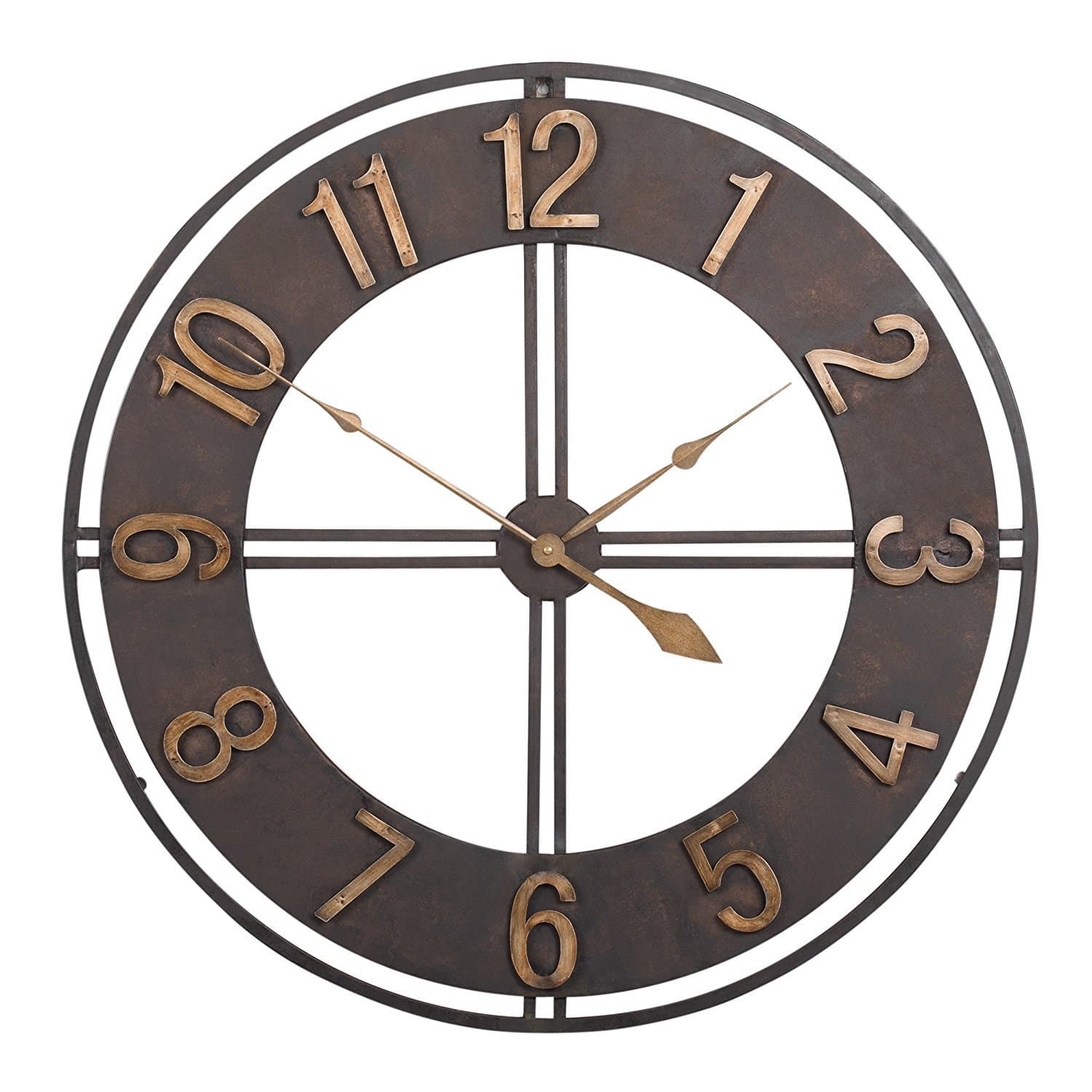 Amazon Cross-border Wall Clock Product Vintage Wall Clock Iron Art Clock Round European Style Wall Clock