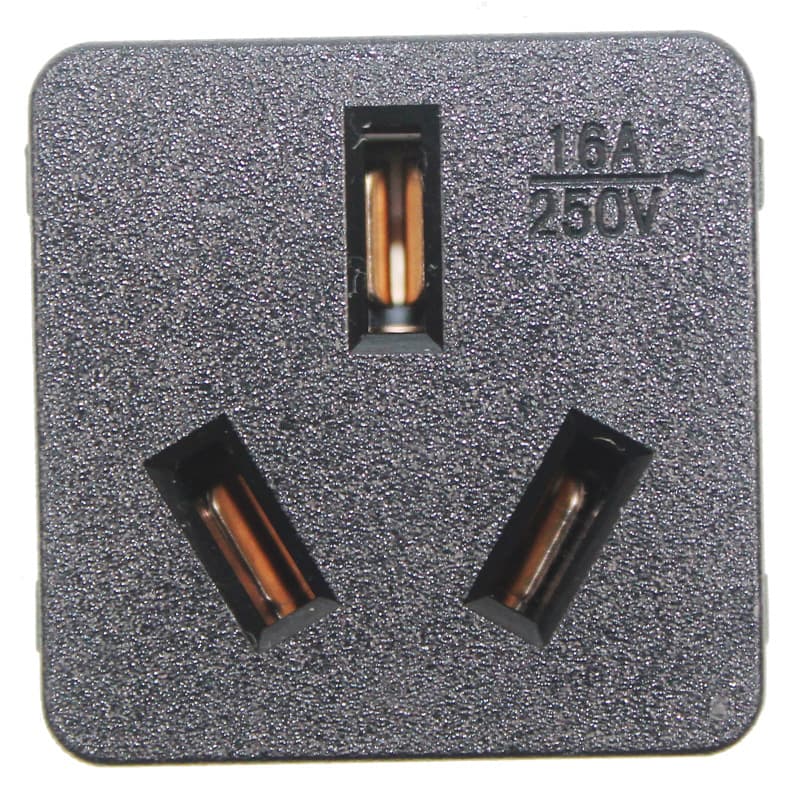 Industrial PDU 16A Recessed PDU Module Socket, Special Socket for New Energy Grounding Protector, Panel Power Socket