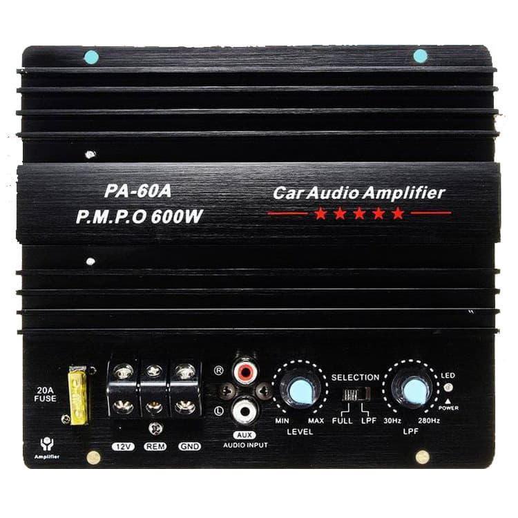 PA-60A 12V Car Amplifier Board High Power Audio Subwoofer External Amplifier 12V Amplifier 600W
