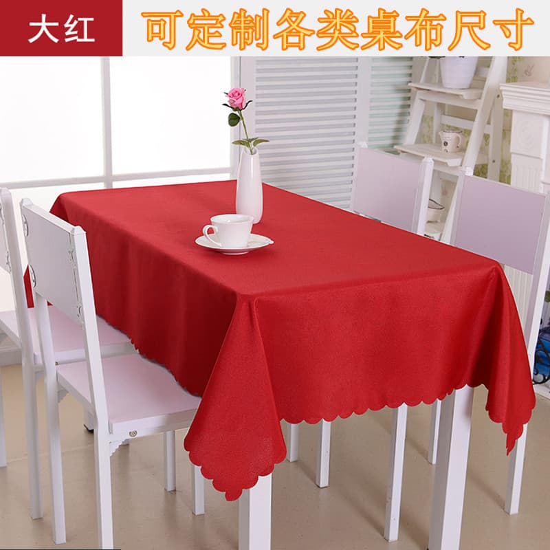 [Polyester Solid Color Tablecloth] Hotel Conference Tablecloth, Rectangular Western Dining Table Cover, Dustproof Cloth, Printable Background Cloth