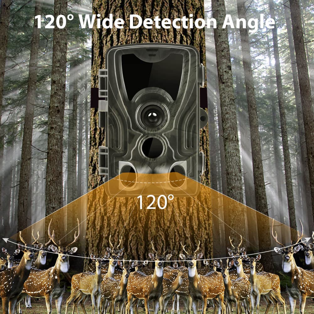 2.7K Outdoor Trail Camera Infrared Night Vision Surveillance Camera Wildlife Camera HC-801A
