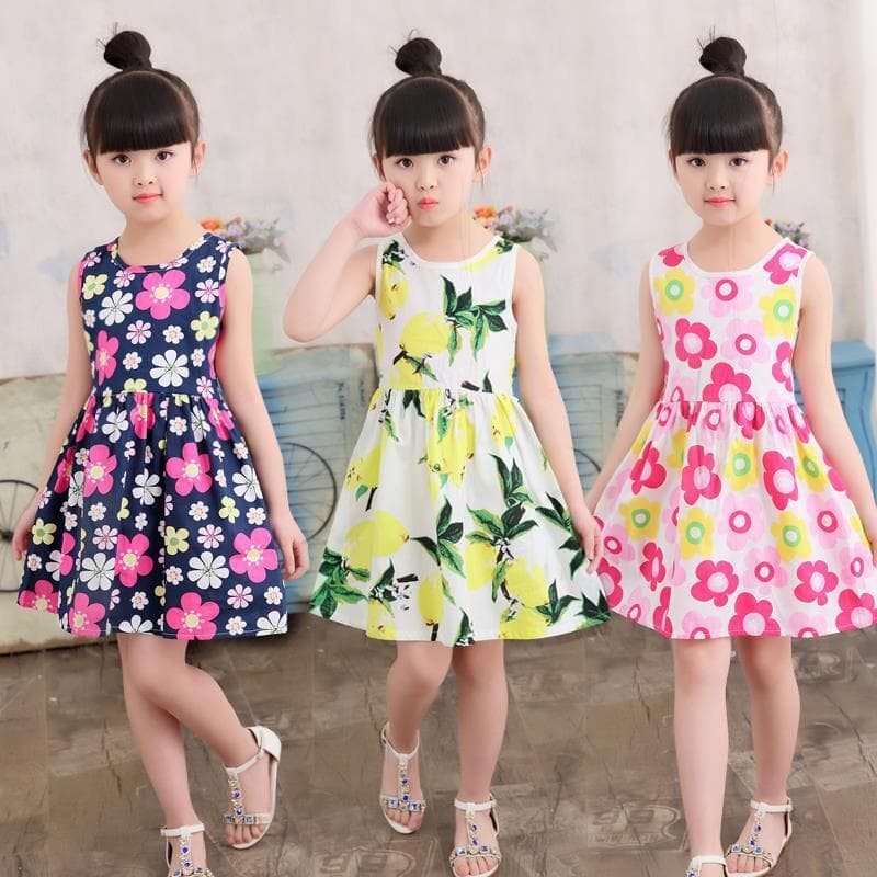 Girls Summer Dress 2019 New Children's Pure Cotton Baby Western Style Princess Dress