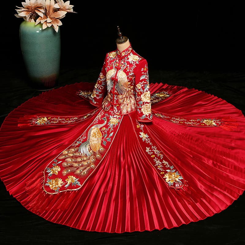 Plus size pregnant women Xiuhe clothing bride 2025 Chinese wedding dress wedding clothing ancient embroidered He toasting clothing