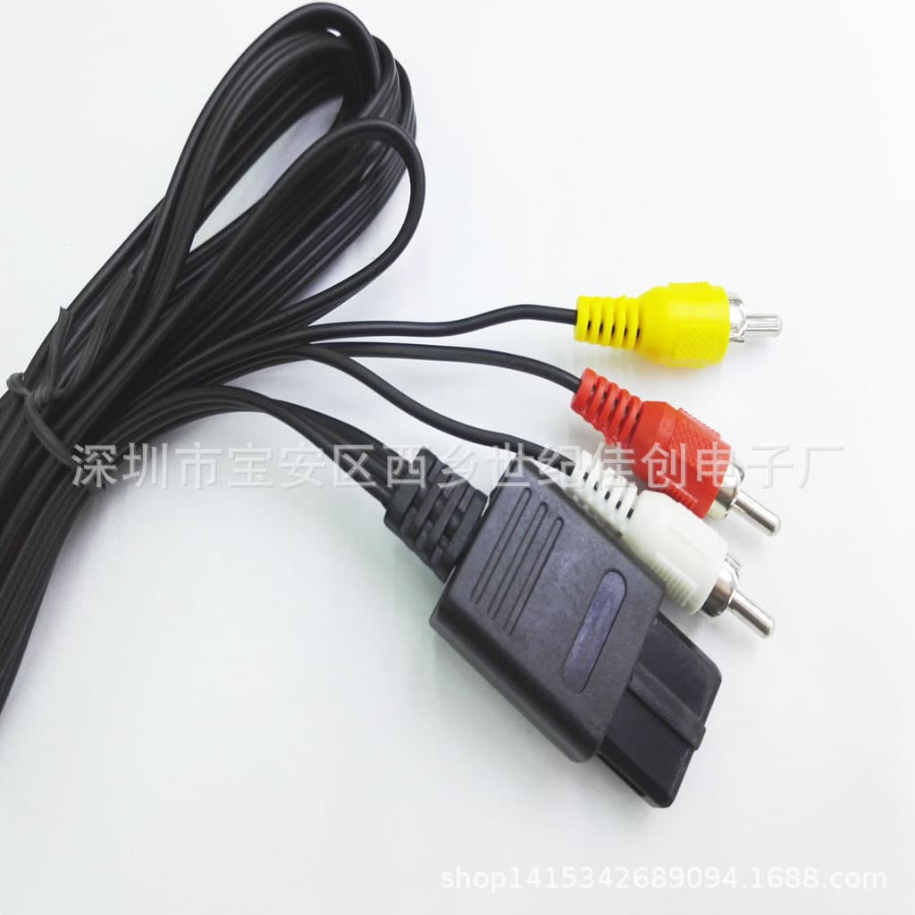 1.8m N64 Av Cable For Nintendo Game Console Ngc Snes Digital Computer Game Accessories