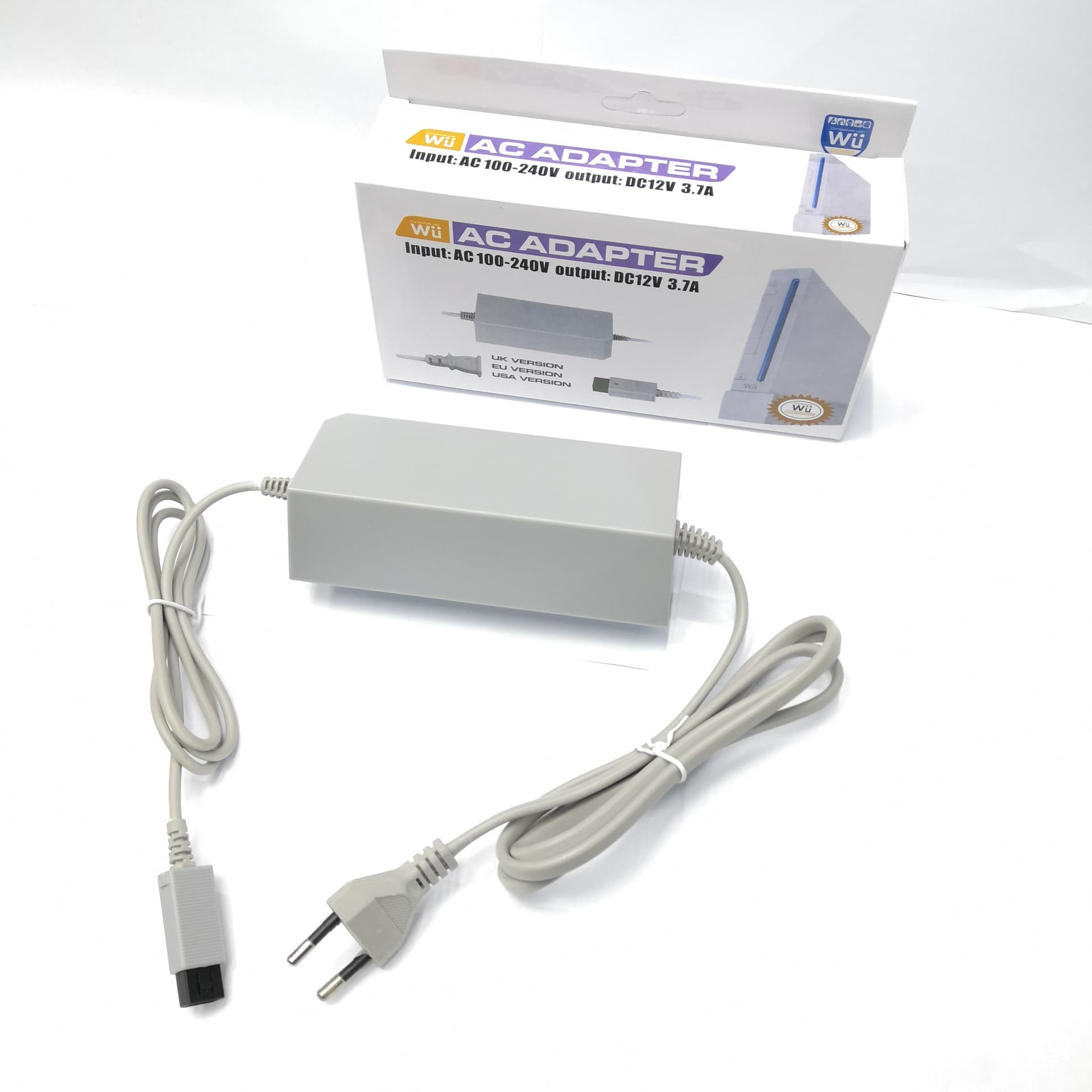Wii Console Power Supply Wii AC Adapter Wii Power Charger Box Packaging EU US Plug