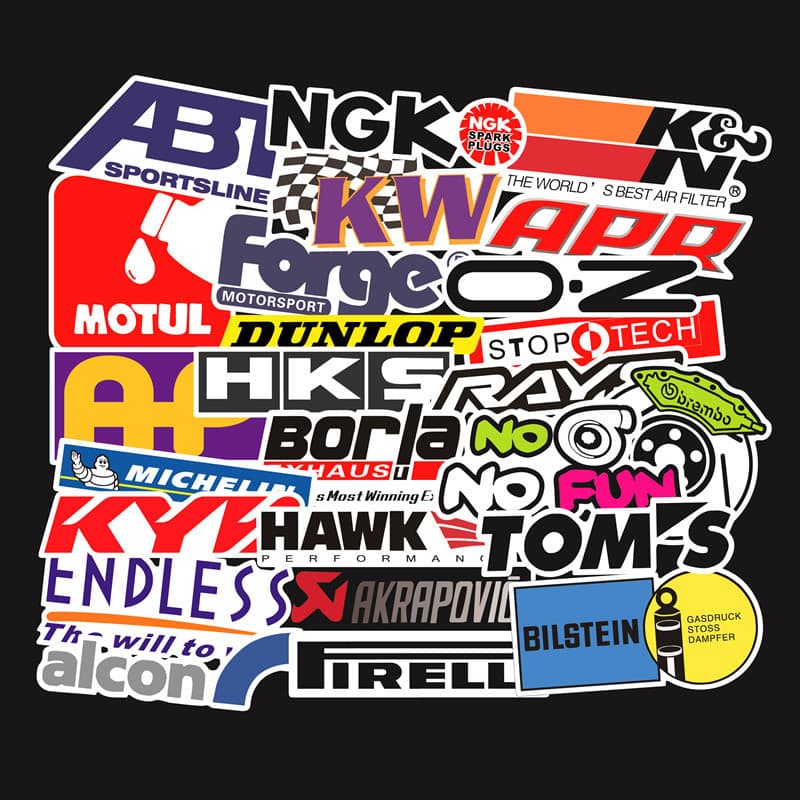 103JDM Sticker Car Motorcycle Modified LOGO Brand Amazon Graffiti Sticker Luggage Case Removable Sticker