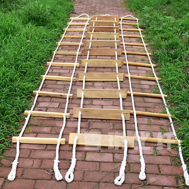 Fire Soft Ladder Solid Wood Escape Soft Ladder Nylon Rope High-Rise Home Emergency Rescue Anti-slip Soft Climbing Ladder Multiple Specifications