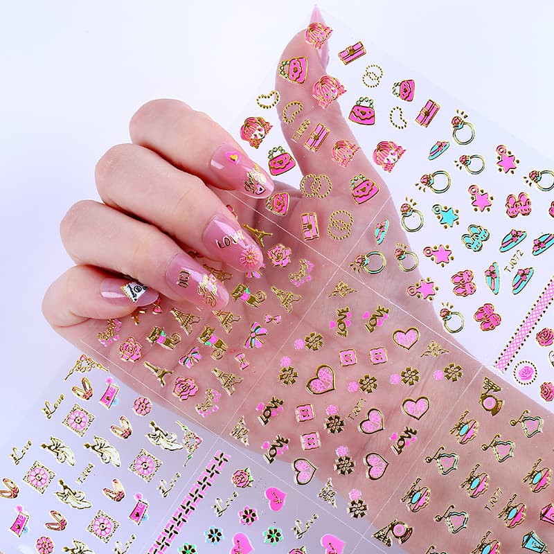 Nail art stickers, personalized trendy nail stickers, 3D stickers, children's animal decals, accessories, finished products, handmade ins style