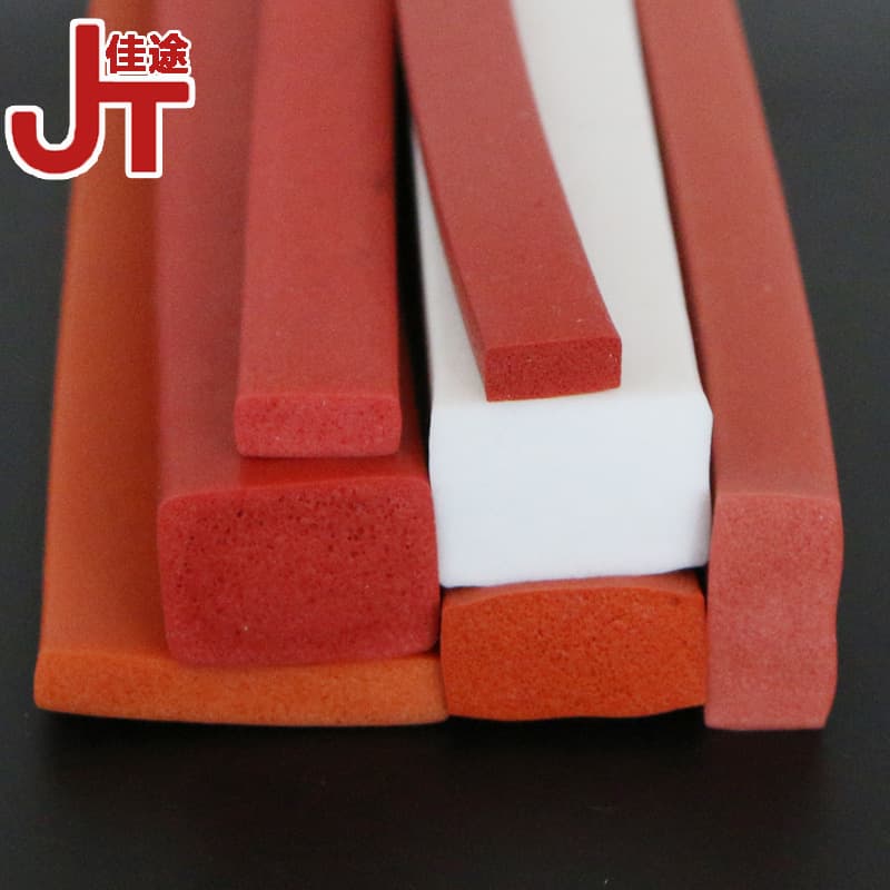 Factory direct sale high-temperature resistant silicone foam strip, rectangular and flat silicone rubber sponge, resistant to temperature and acid/alkali sealing