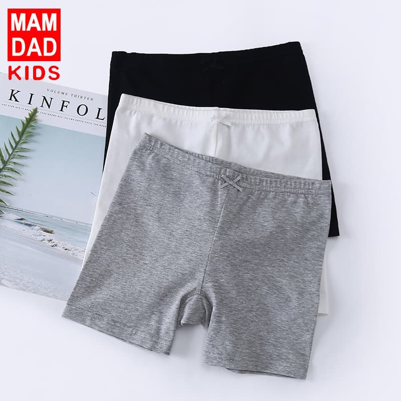 Women's Safety Shorts Summer Base Layer Double-Layer Gusset Underwear Children's Three-Quarter Shorts Summer Anti-Exposure High Stretch