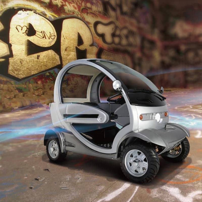 Wholesale 2019 Mini 60V Lithium Battery Electric Car Four-Wheel Electric Hybrid Fully Enclosed Battery Vehicle