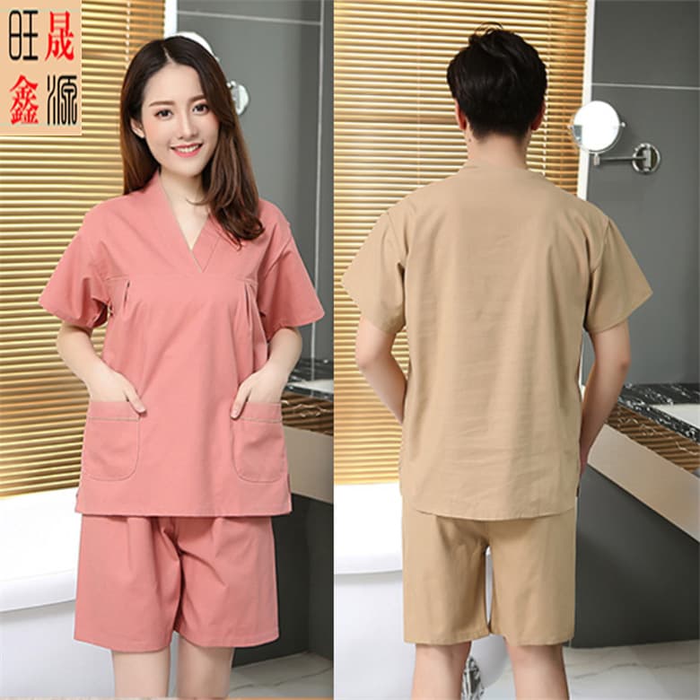 Pure Cotton Sauna Suit Set for Men and Women, Couples, Nano Homewear, Pajamas, Full Cotton Massage Foot Therapy Wear