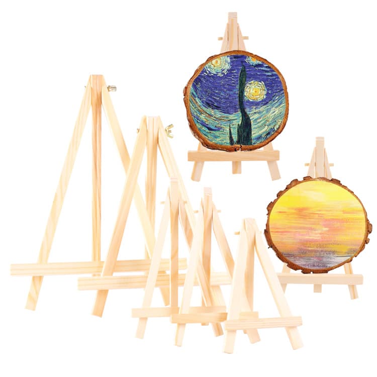 Mini Wooden Display Stand Desktop Triangle Easel New Style Picture Frame 15*8 Photo Frame Triangle Bracket