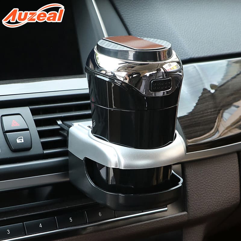 Car Vent Water Cup Holder Multifunctional Drink Stand Plastic Interior Decorations Ashtray Bracket Automobile Accessories