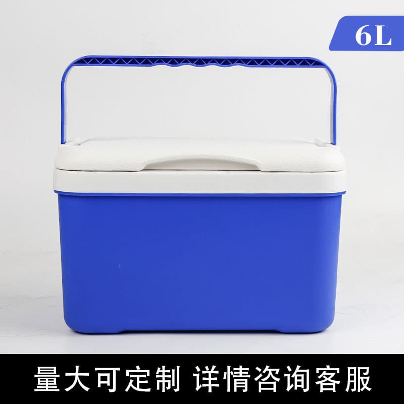 6L Insulated Box Car Refrigerator Portable Cooler Breast Milk Preservation Vaccine Preservation Refrigerated Ice Bucket Ice Cubes for Stall Setup