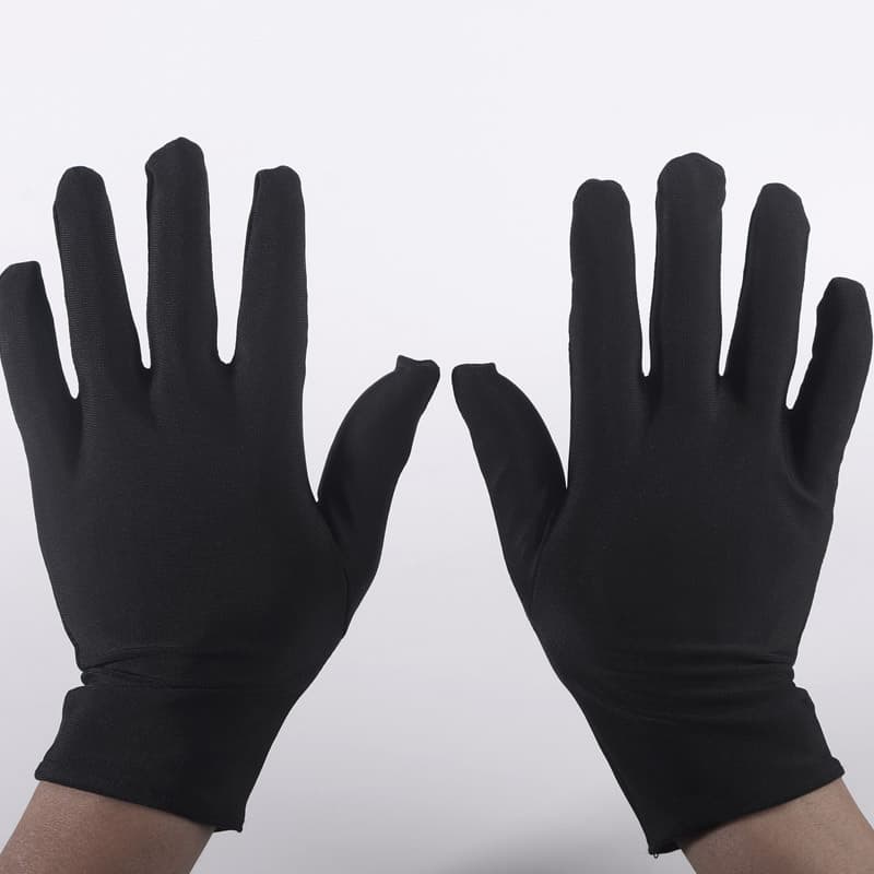 Manufacturer of thickened, dirt-resistant, pure cotton black work gloves, sweat-absorbent ceremonial gloves, wholesale.