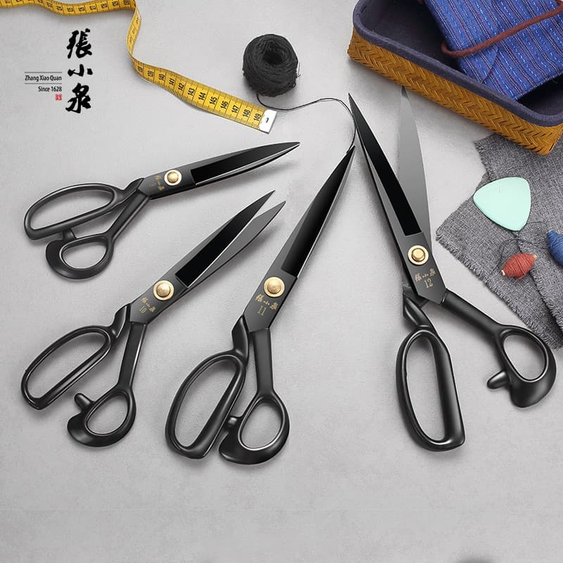 Zhang Xiaoquan Fabric Scissors Tailor Scissors Black Steel Manganese Steel Cloth Cutting Scissors Sewing Scissors
