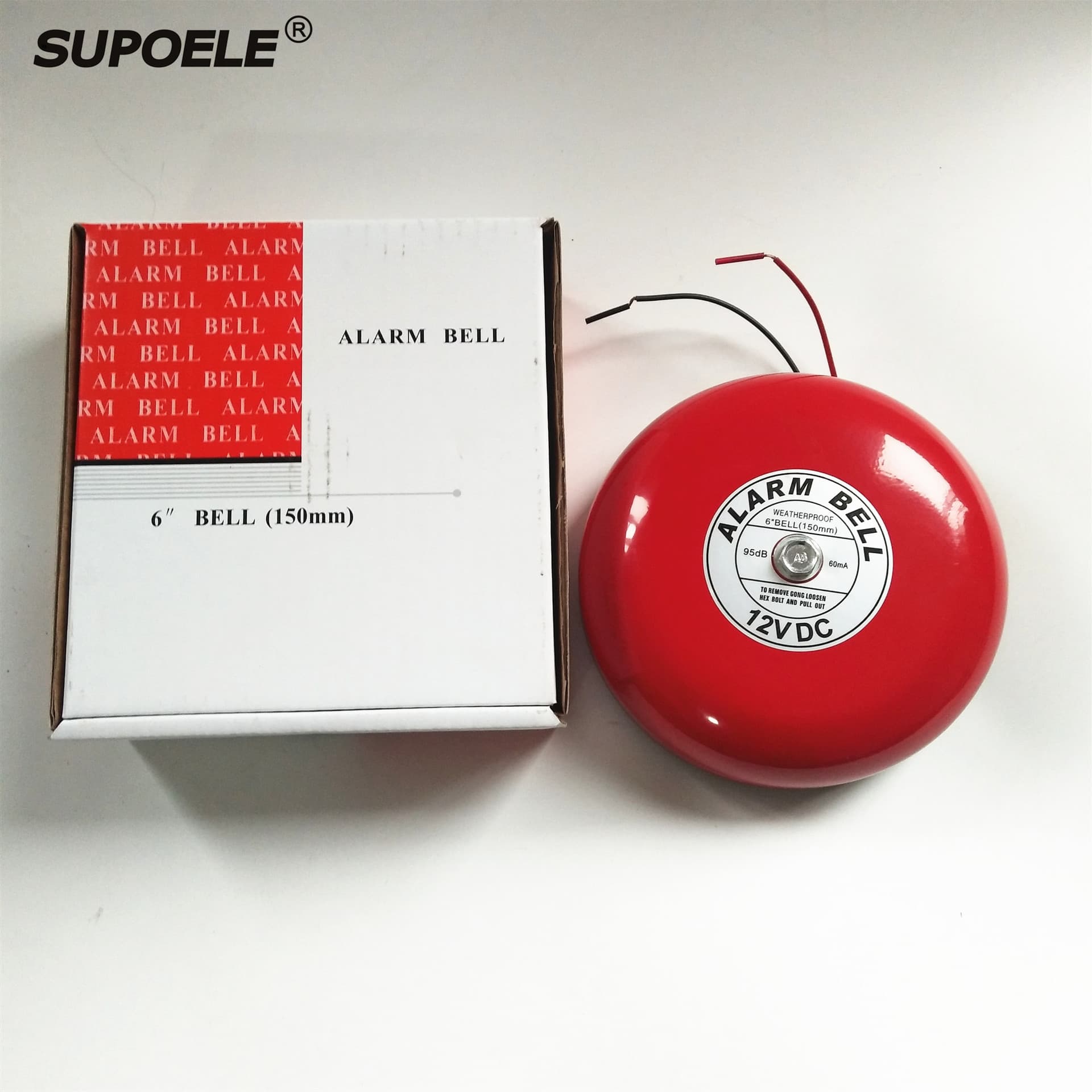 CB-6B DC12V24V110V Export Fire Alarm Bell 150MM Fire Alarm Bell