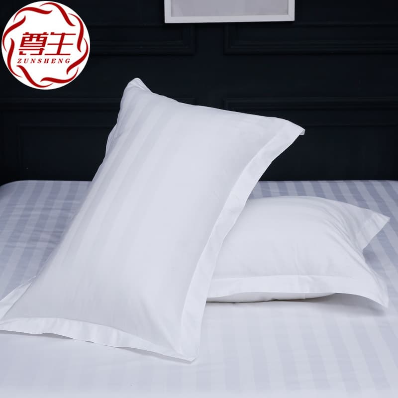 Hotel Pillowcases Pure Cotton Sateen Pillowcases White Hotel Professional Wash-Resistant Pillows Bulk Wholesale Export
