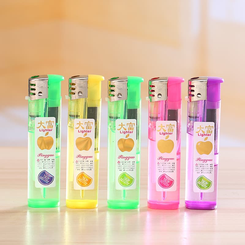 721 Electronic Open Flame Plastic Lighter Wholesale Disposable Personalized Advertising Lighter Factory Direct Source Manufacturer