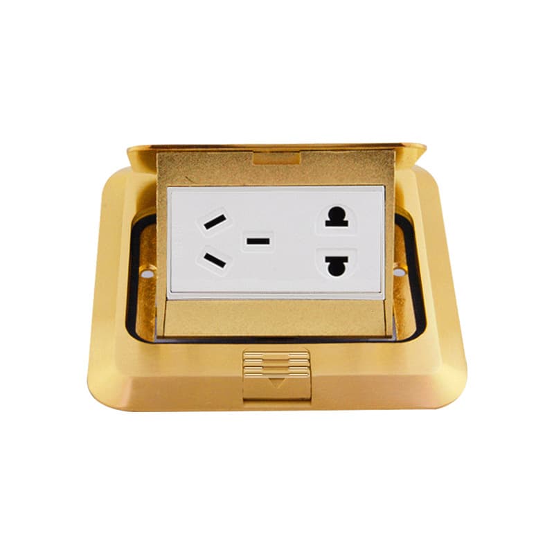 Household floor socket ground socket all-copper waterproof ground plug 5 five-hole socket pop-up ground plug with bottom box