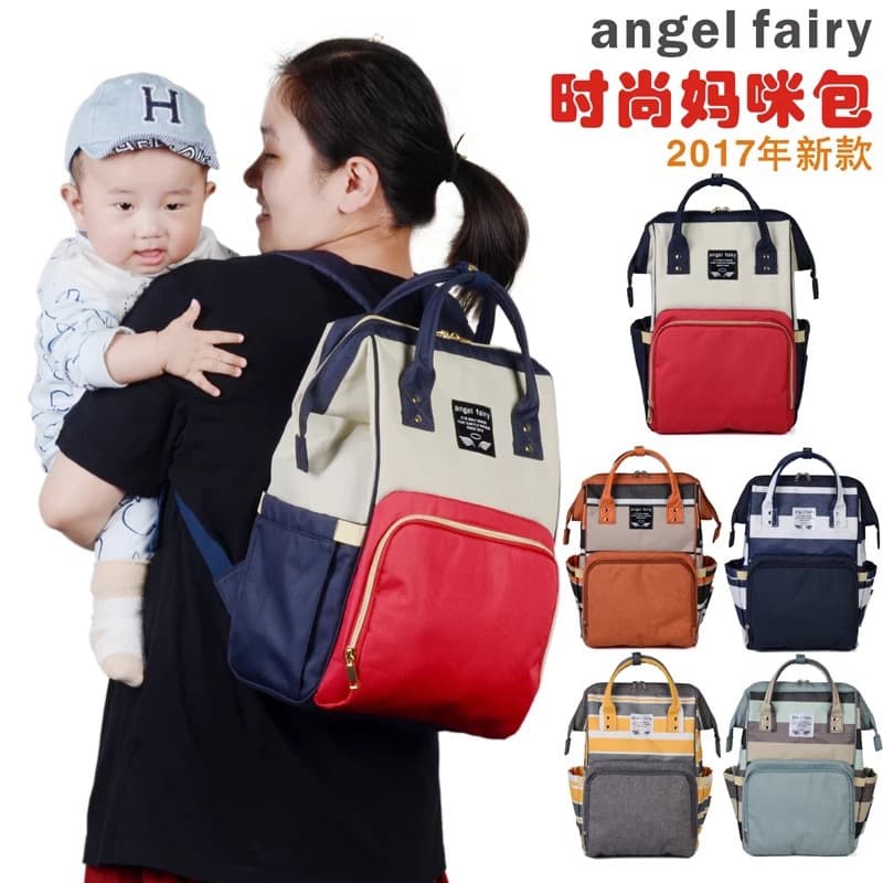 Multi-functional Diaper Bag Backpack for Mom and Baby, Large Capacity Handbag Waterproof Canvas Two-tone Mommy Bag from Manufacturer
