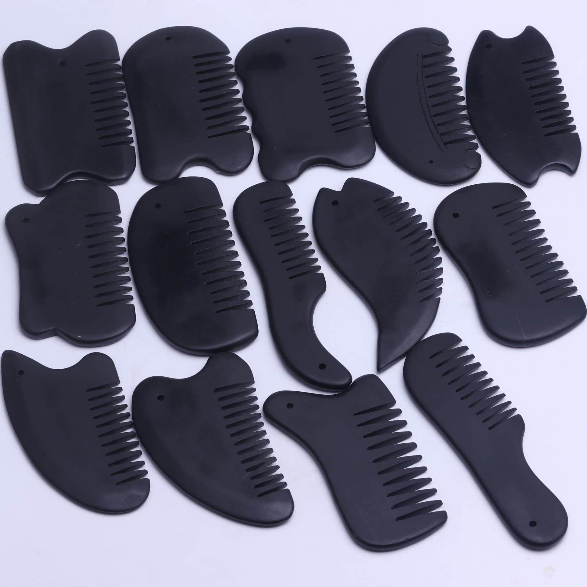 Source Factory Bian Stone Comb, Massage Health Care Comb, Various Styles Triangle Comb, Guifei Comb, U-Shaped Comb, Live Stream Supply