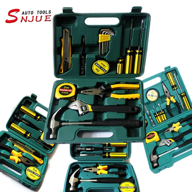 Factory Direct Home Hardware Toolbox Set, Vehicle Combination Tool Kit, Auto Repair Tools with Wrench and Hammer