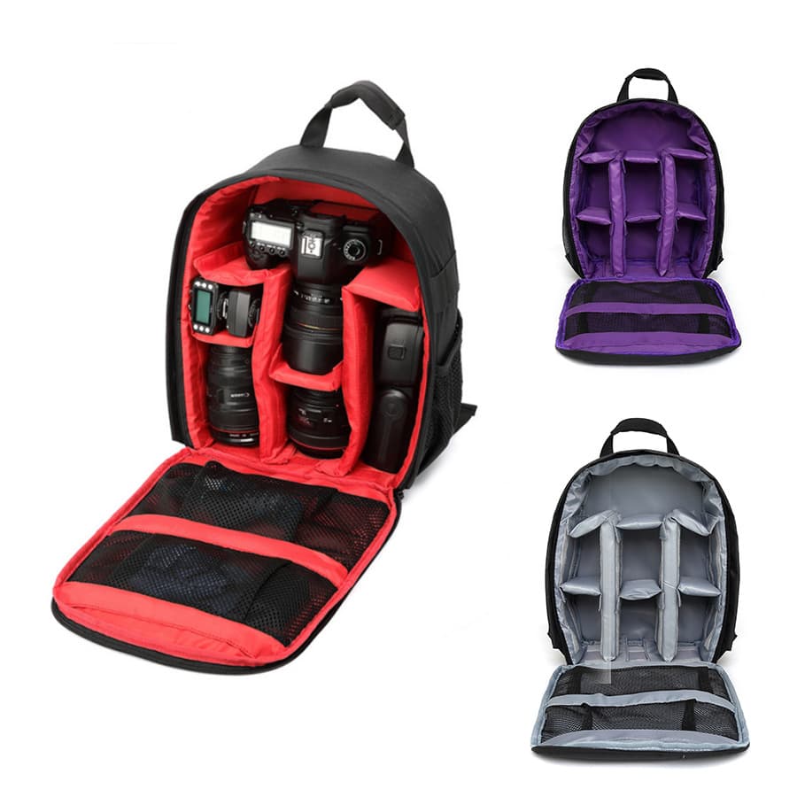 Waterproof DSLR Camera Bag Outdoor Photography Backpack Breathable Shockproof Digital Single Reflex Camera Case Unisex Nylon