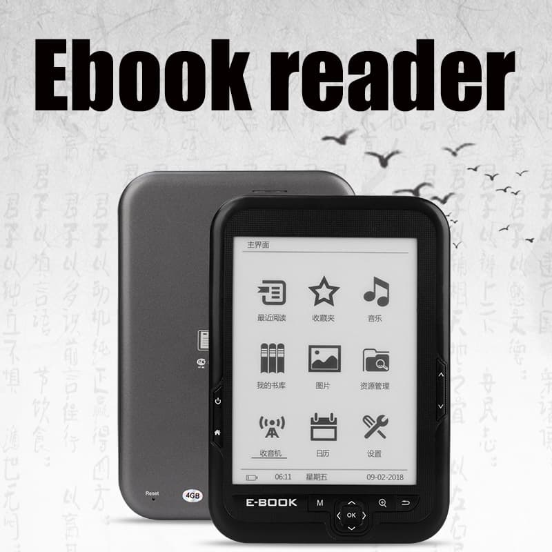 Cross-border 6-inch E Ink E-book Reader Audio EBOOK E-book Learning Gift with Development Support