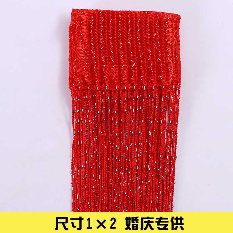 New 1m Wide 2m High Silver String Curtain Wedding Door Curtain, No-Drill Partition Curtain Christmas Decoration Hanging Ornament